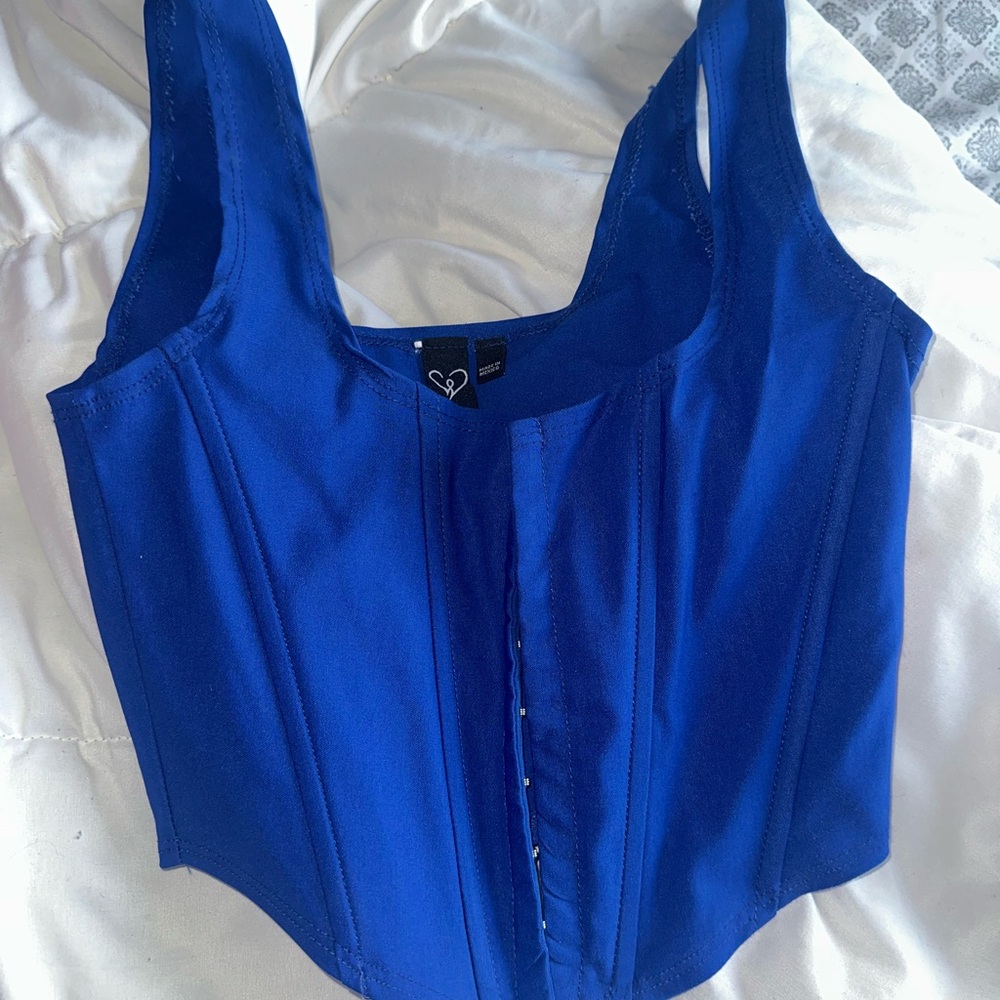 Windsor Royal Blue Corset Bodysuit
